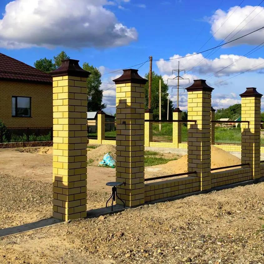 Фото 2 колпак Monblan Premium Коричневый для столбов забора