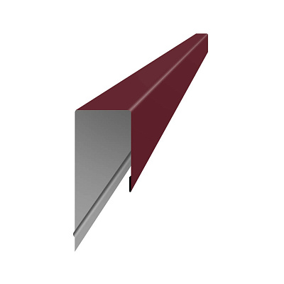 Планка заборная П-образная 10мм RAL3005 Красное Вино 2.50 м 