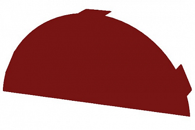 Заглушка плоская торцевая RAL3005 Красное Вино Стальной Бархат конька круглого фото Центр Металлокровли