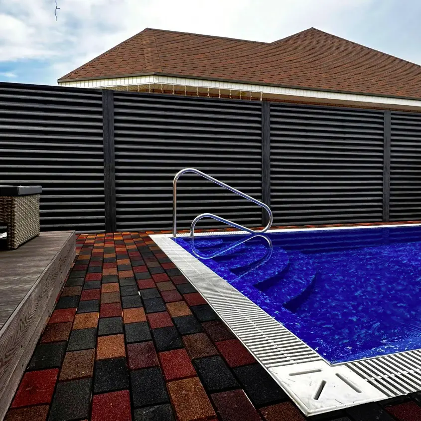 Фото 1 Забор Еврожалюзи Черное Дерево 3D Принтек двусторонний