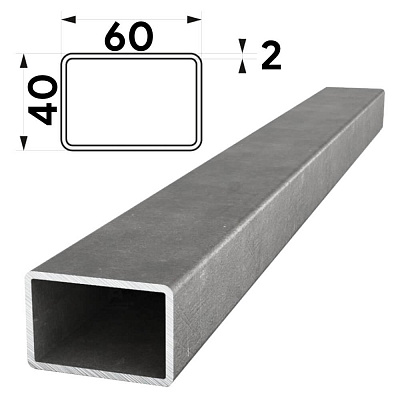 Труба профильная 60х40х2мм длина 6 метров