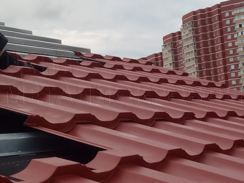 Металлочерепица Геркулес 8004 терракотовый Стальной Бархат от Центра Металлокровли в Саратове Металлочерепица Геркулес 8004 терракотовый Стальной Бархат от Центра Металлокровли в Саратове