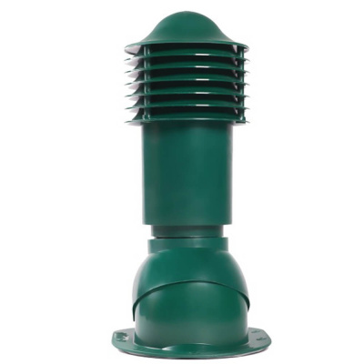 Труба вентиляционная VIOTTO d110мм h550мм для мягкой кровли RAL6005 зеленый мох вид спереди